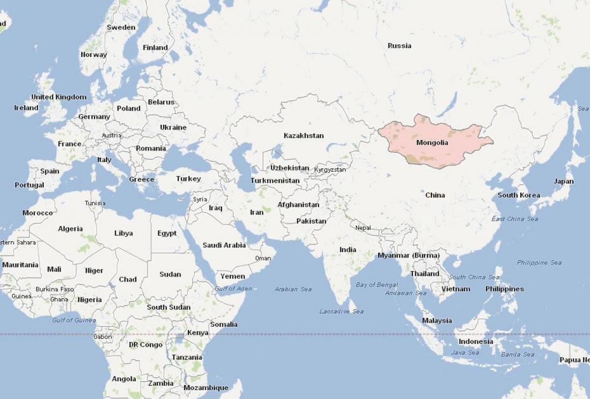 zemljevid Mongolija zemljevid azije