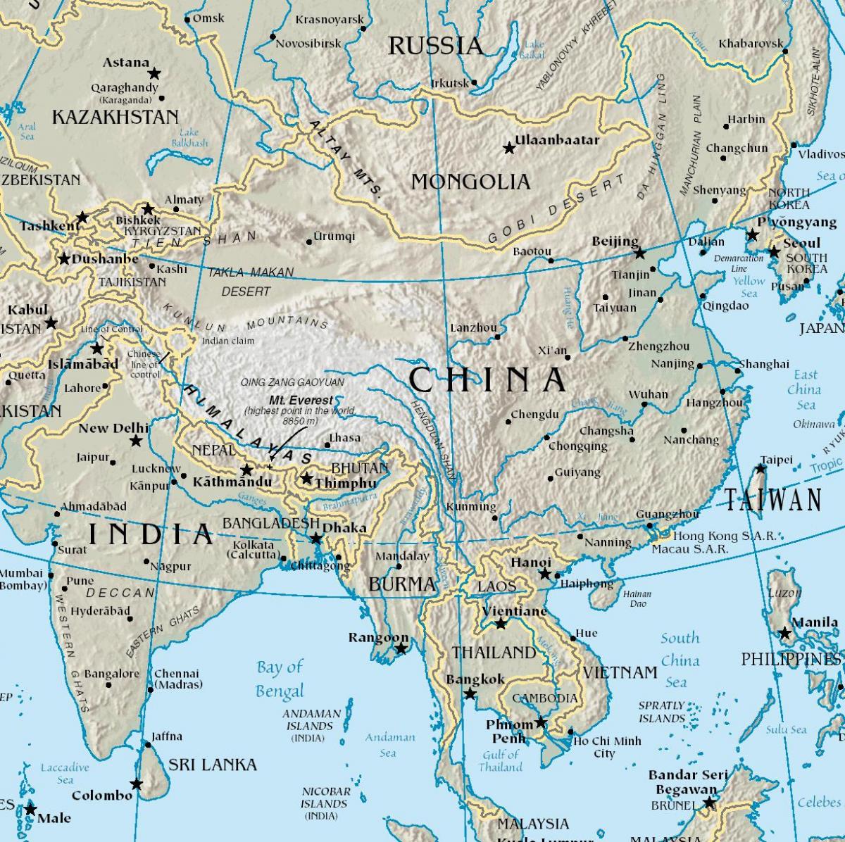 Mongolske planote zemljevid lokacije
