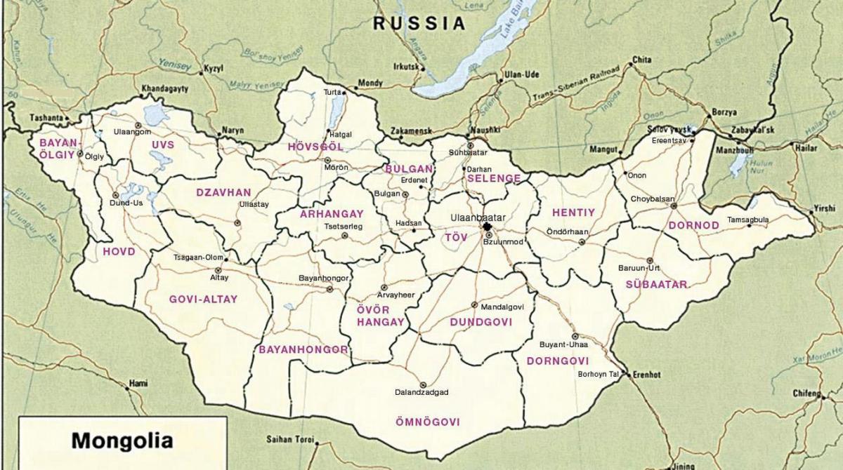 zemljevid mongolske stepe