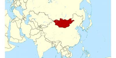 Mesto Mongolije v svetovnem zemljevidu