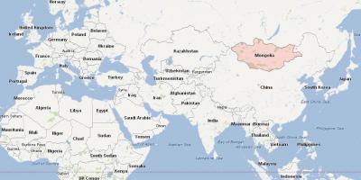 Zemljevid Mongolija zemljevid azije