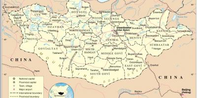 Mongolija državi zemljevid