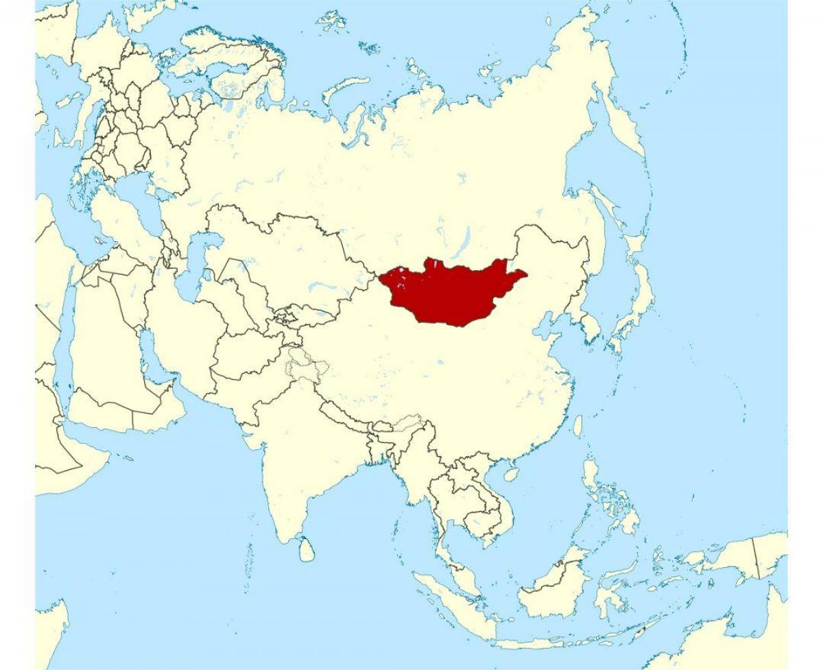mesto Mongolije v svetovnem zemljevidu