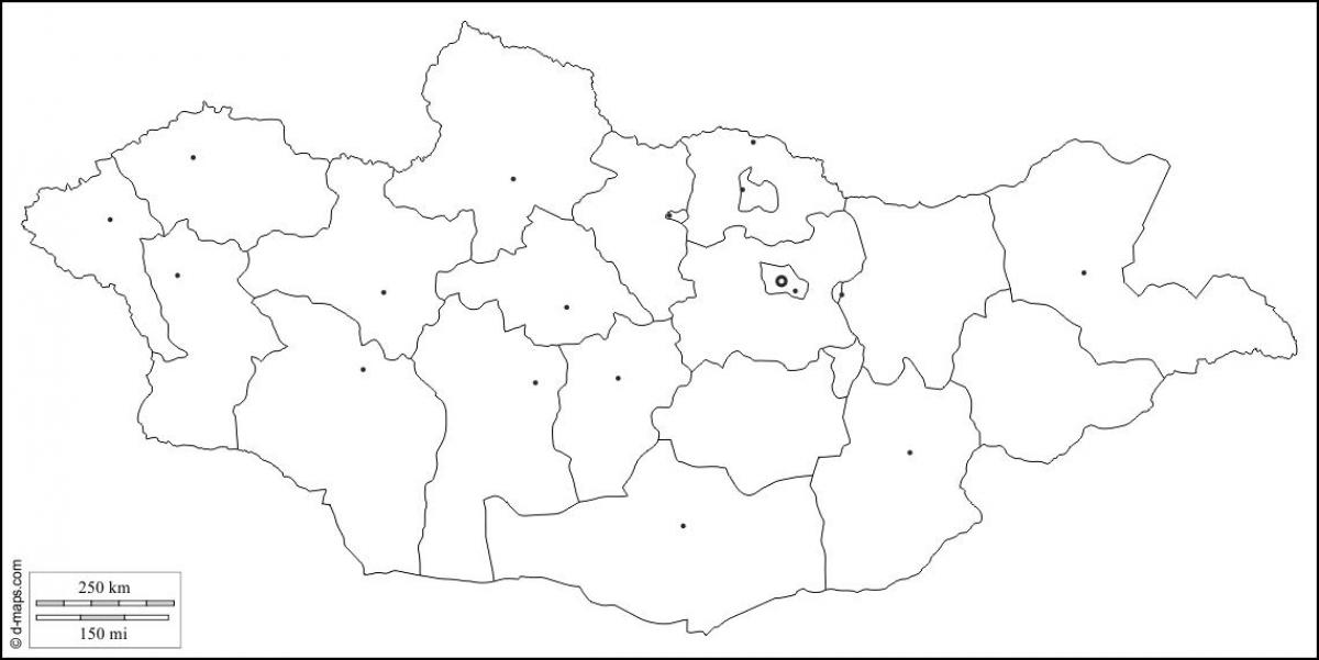 prazen zemljevid Mongolija