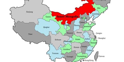 Zemljevid Mongolija regiji