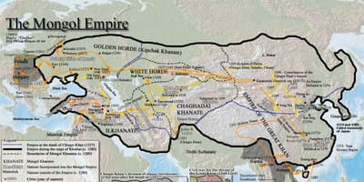 Mongolske zgodovine zemljevid